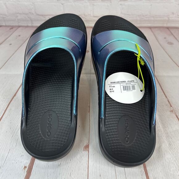 Oofos Ooah Luxe Atlantis Slides Sandals Mens Size 9/Women’s Size 11 - Picture 8 of 10